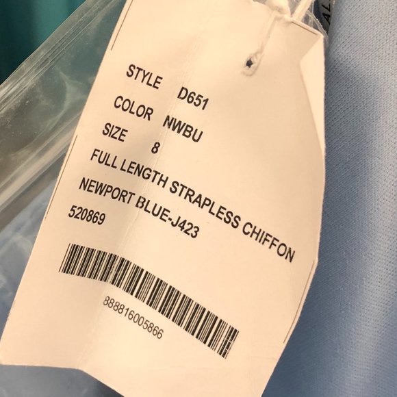 Alfred Sung Strapless Grecian Bridesmaid Dress - Picture 7 of 12